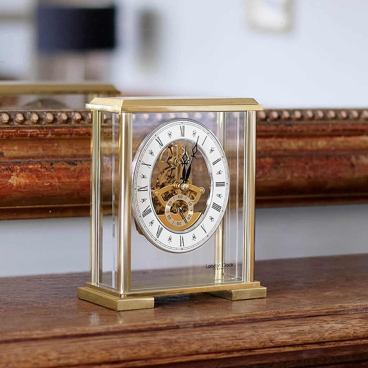 London Clock Skeleton Mantle Clock
