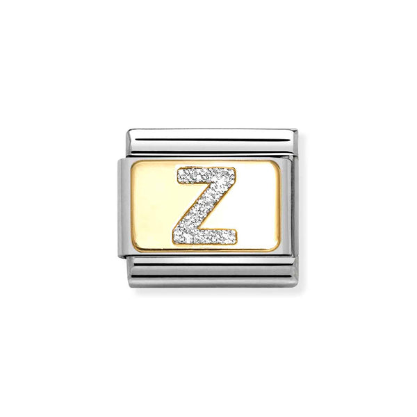 Nomination Classic Link Gold Glitter Letter Z Charm