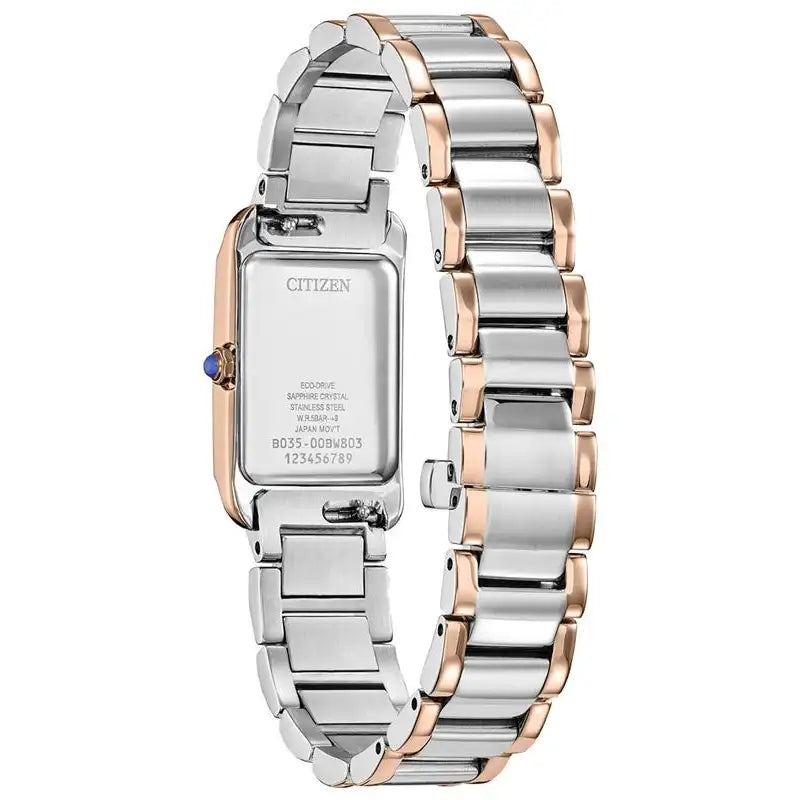 Citizen Eco Drive Ladies L Bianca Silver Tone Watch EW5624-54Y back