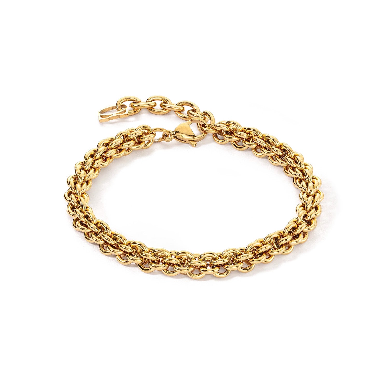 Coeur De Lion Mesh Chain Gold Bracelet