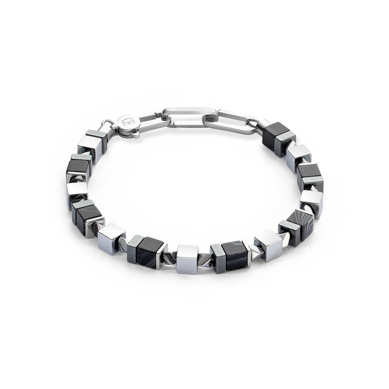 Coeur De Lion Precious Cubes Men's Bracelet Black