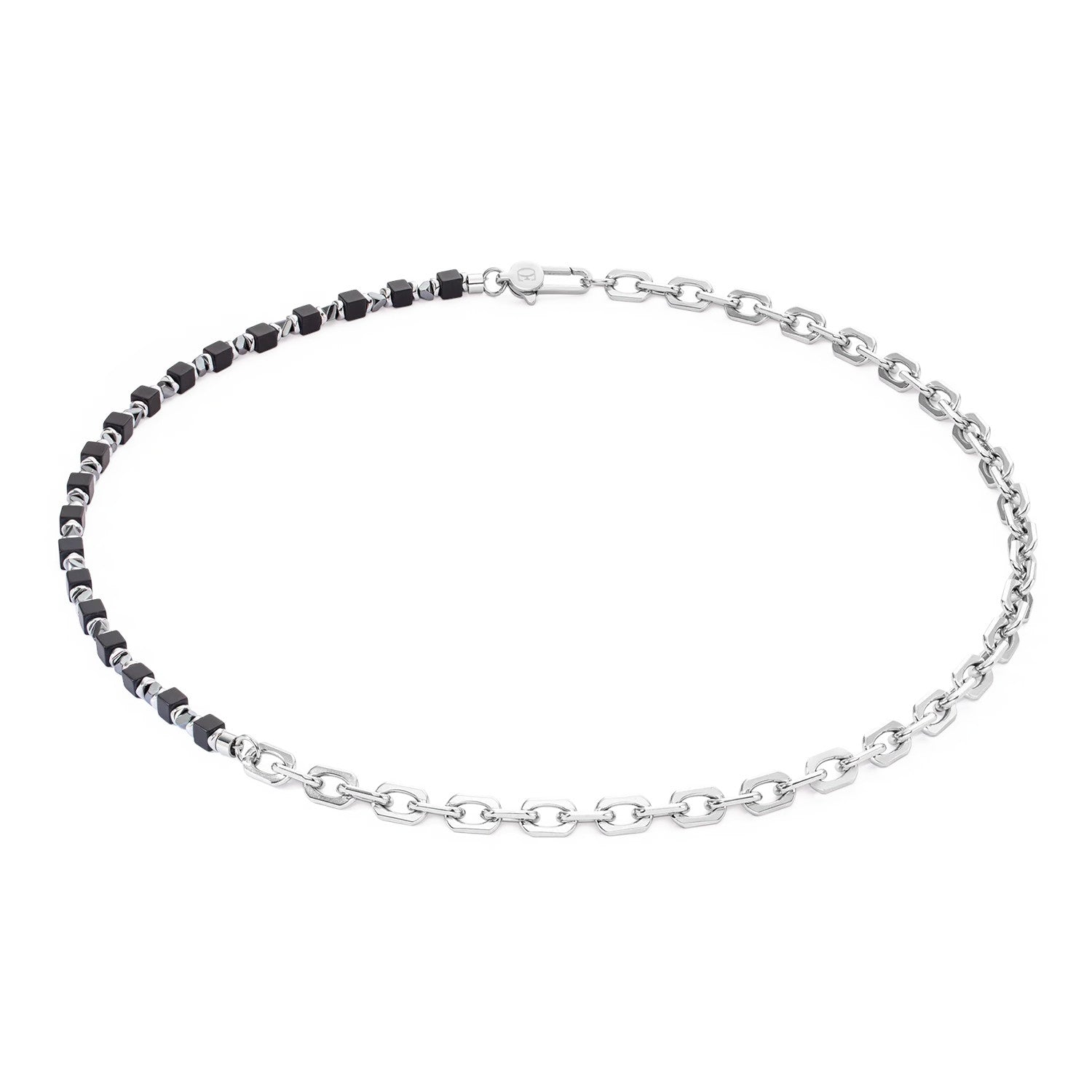 Coeur De Lion Cubes Fusion Links Men's Necklace Black