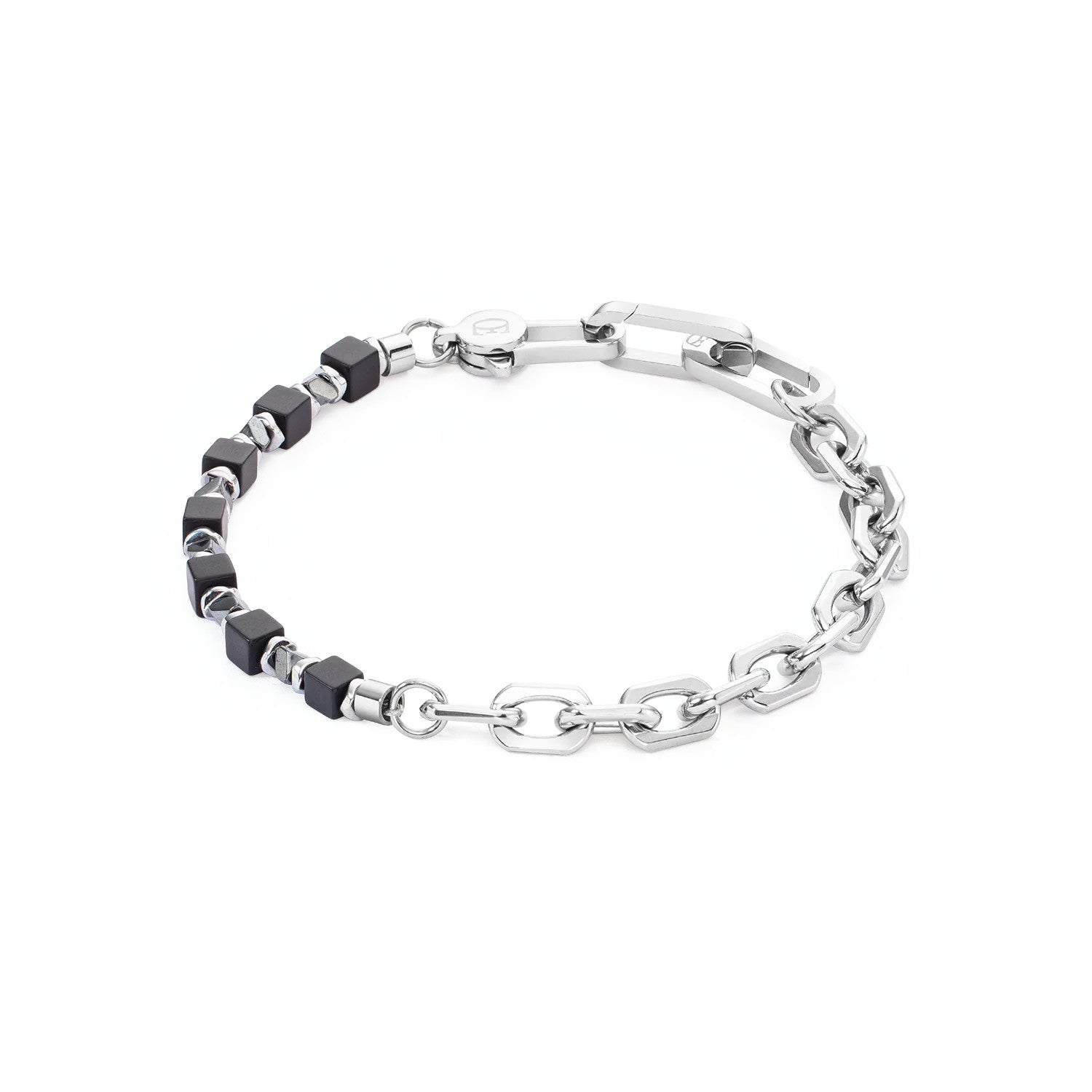 Coeur De Lion Cubes Fusion Links Men's Bracelet Black