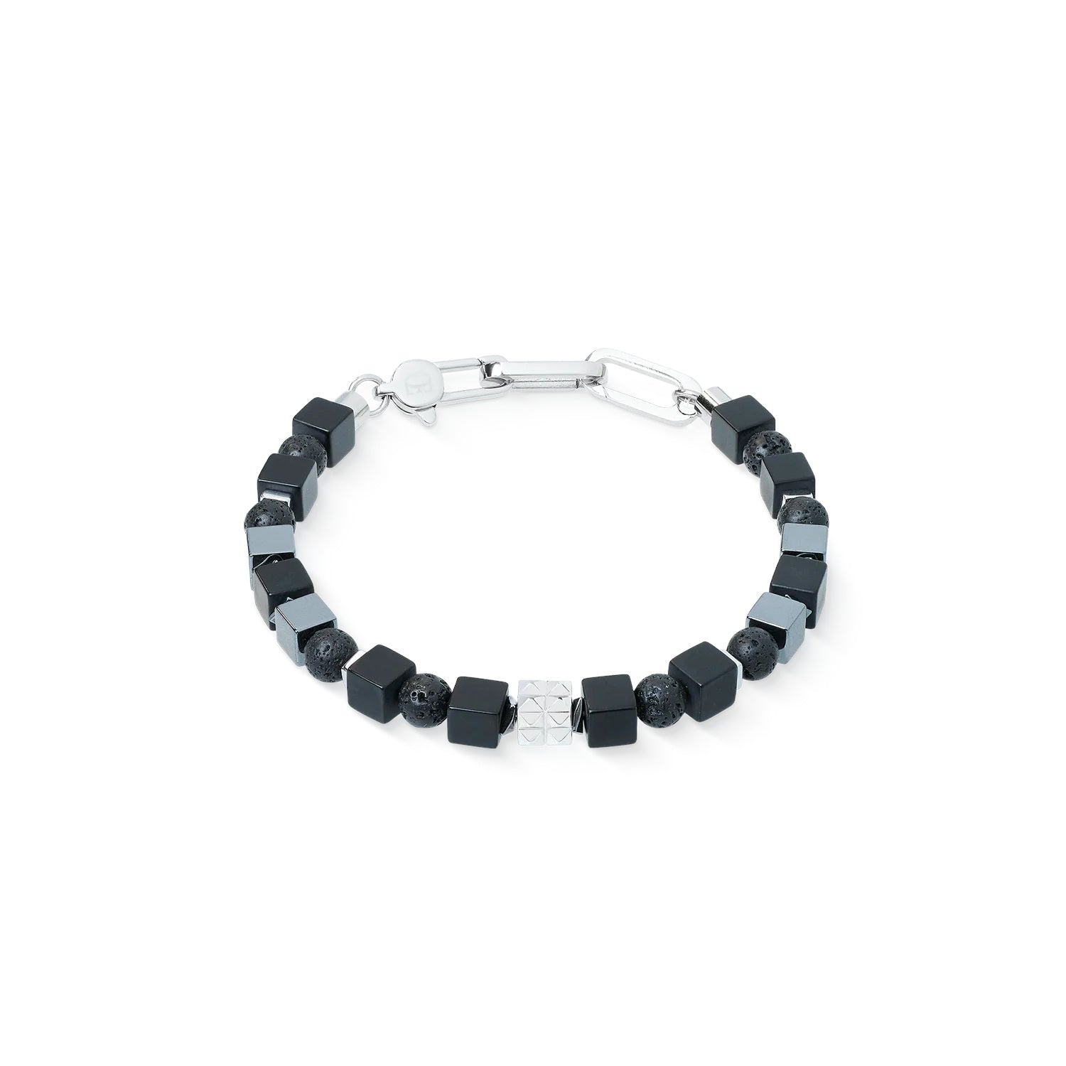 Coeur De Lion Spikes Shape Mix Men's Bracelet Black