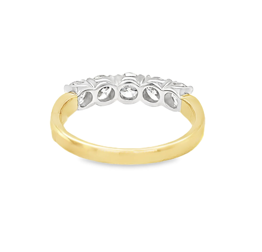 5 Stone Diamond Eternity Ring 9ct Gold 1.00ct