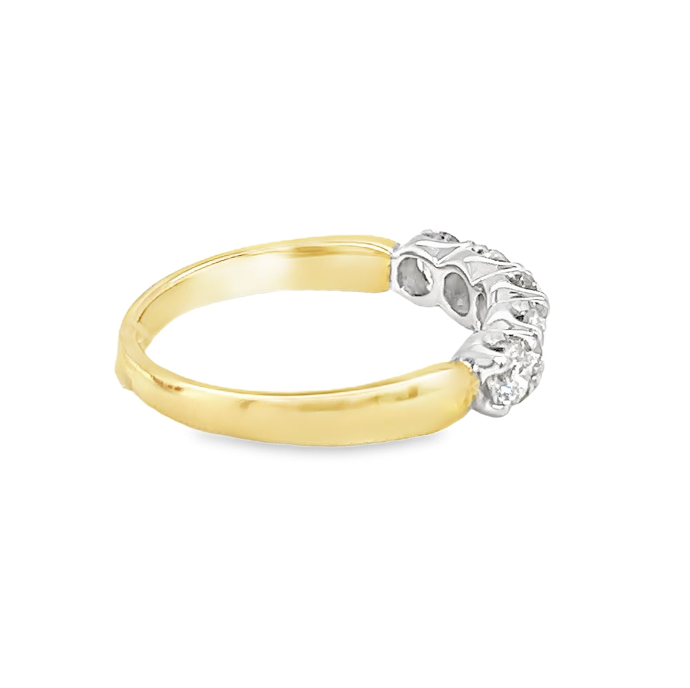 5 Stone Diamond Eternity Ring 9ct Gold 1.00ct