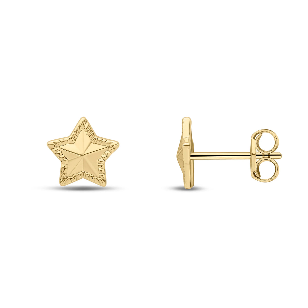 9ct Gold Star Stud Earrings