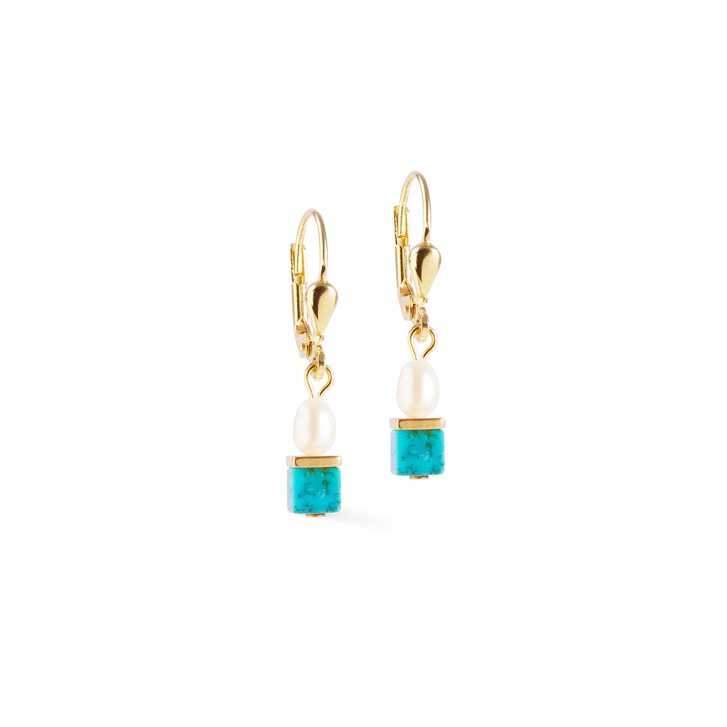 Coeur De Lion Princess Fusion Precious Pearl Turquoise Earrings