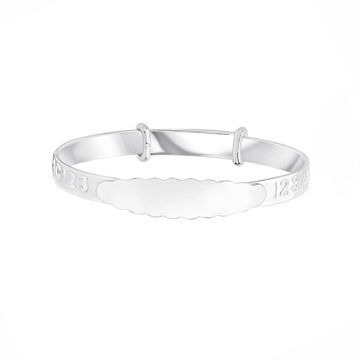 Sterling Silver ABC Expanding Childs ID Bangle