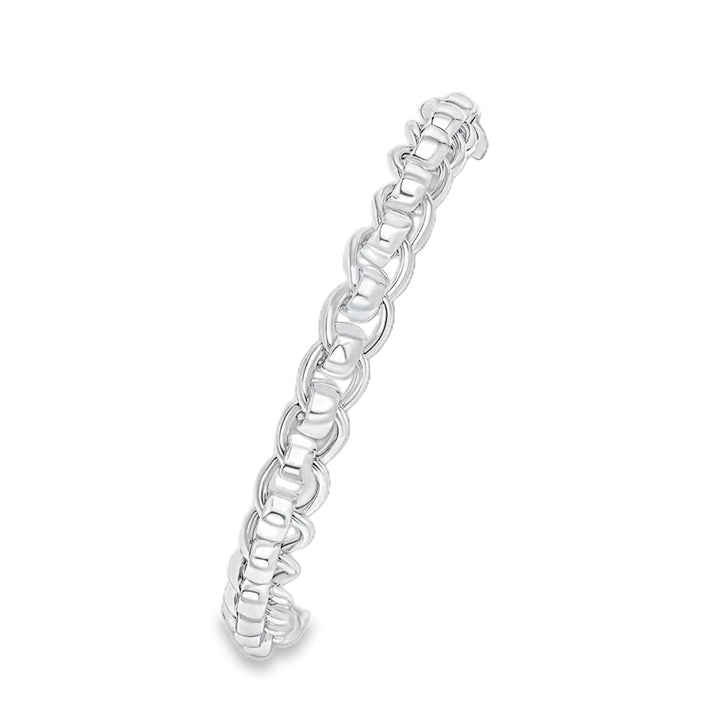 Sterling Silver Heavy Rollerball Bracelet