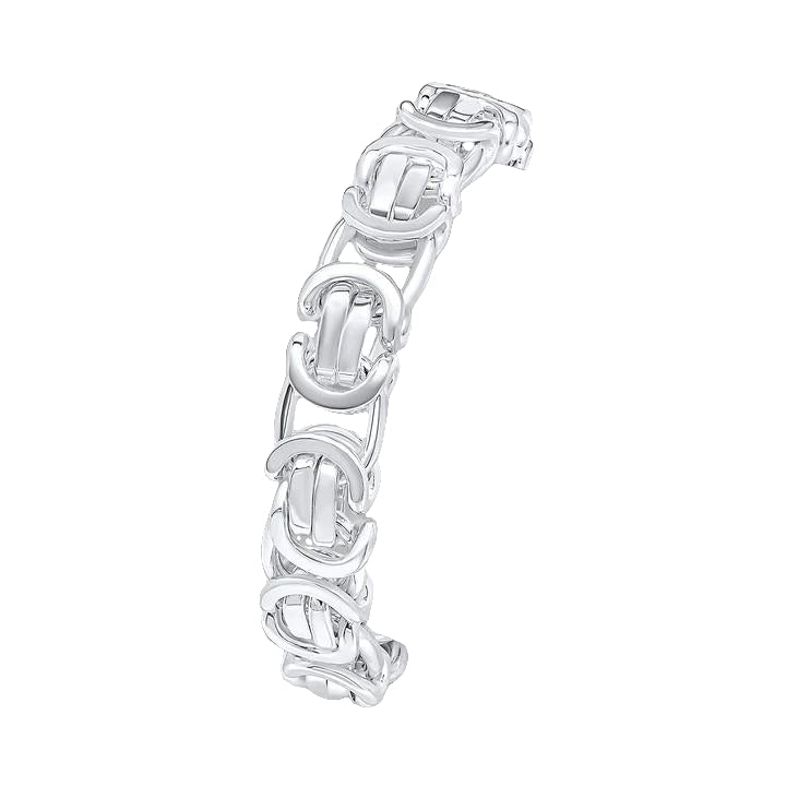 Sterling Silver 10mm Handmade Byzantine Bracelet