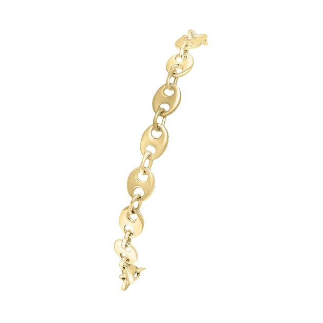 Sterling Silver 18ct Gold Plated Marine Link Bracelet
