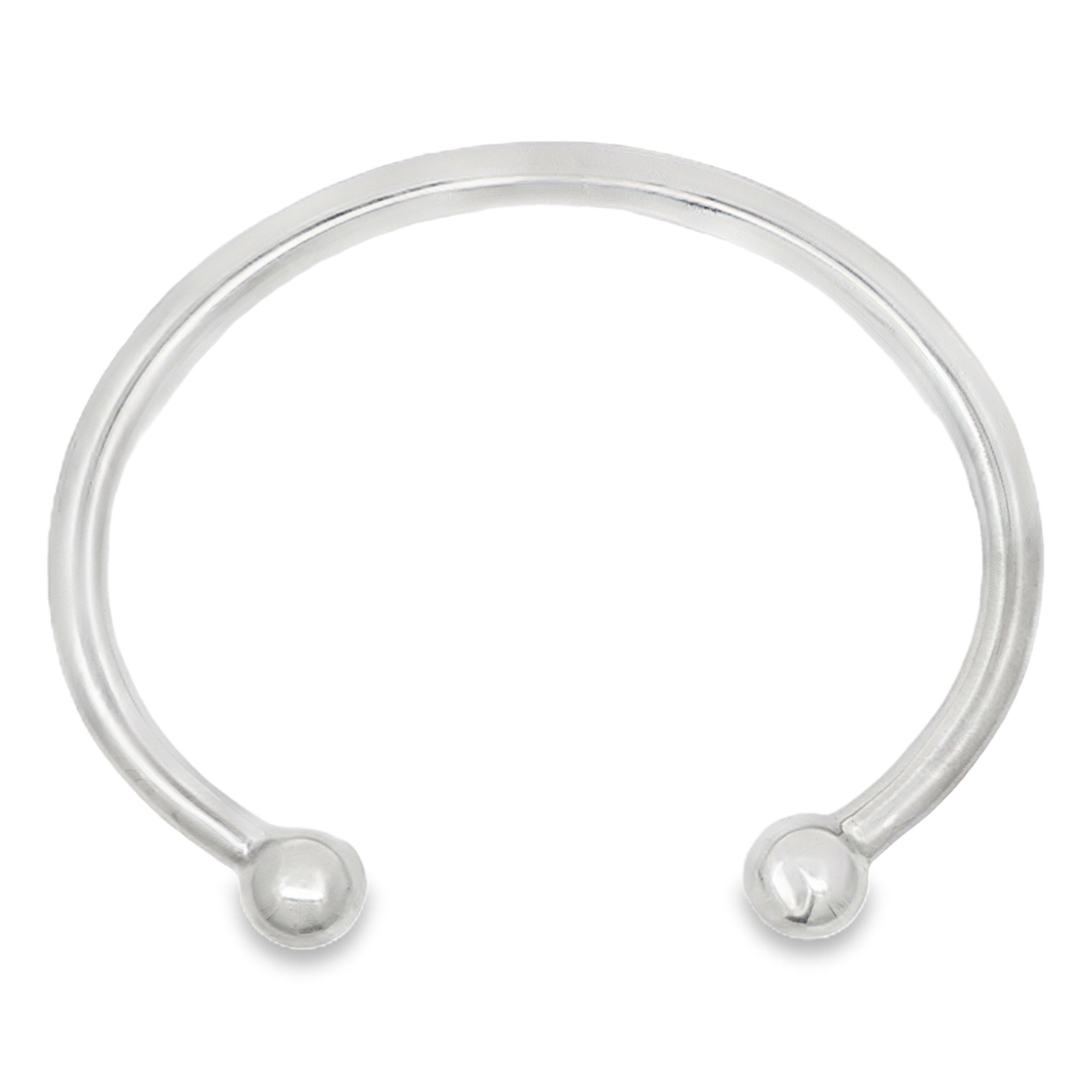 Sterling Silver Heavy Round Torque Bangle