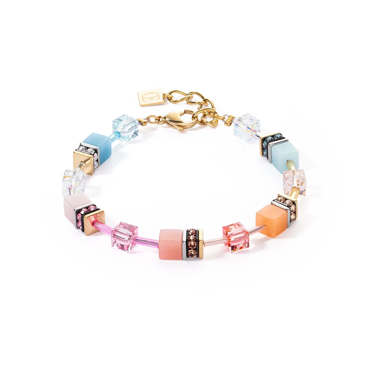 Coeur De Lion GeoCUBE® Iconic Bracelet Aqua Apricot