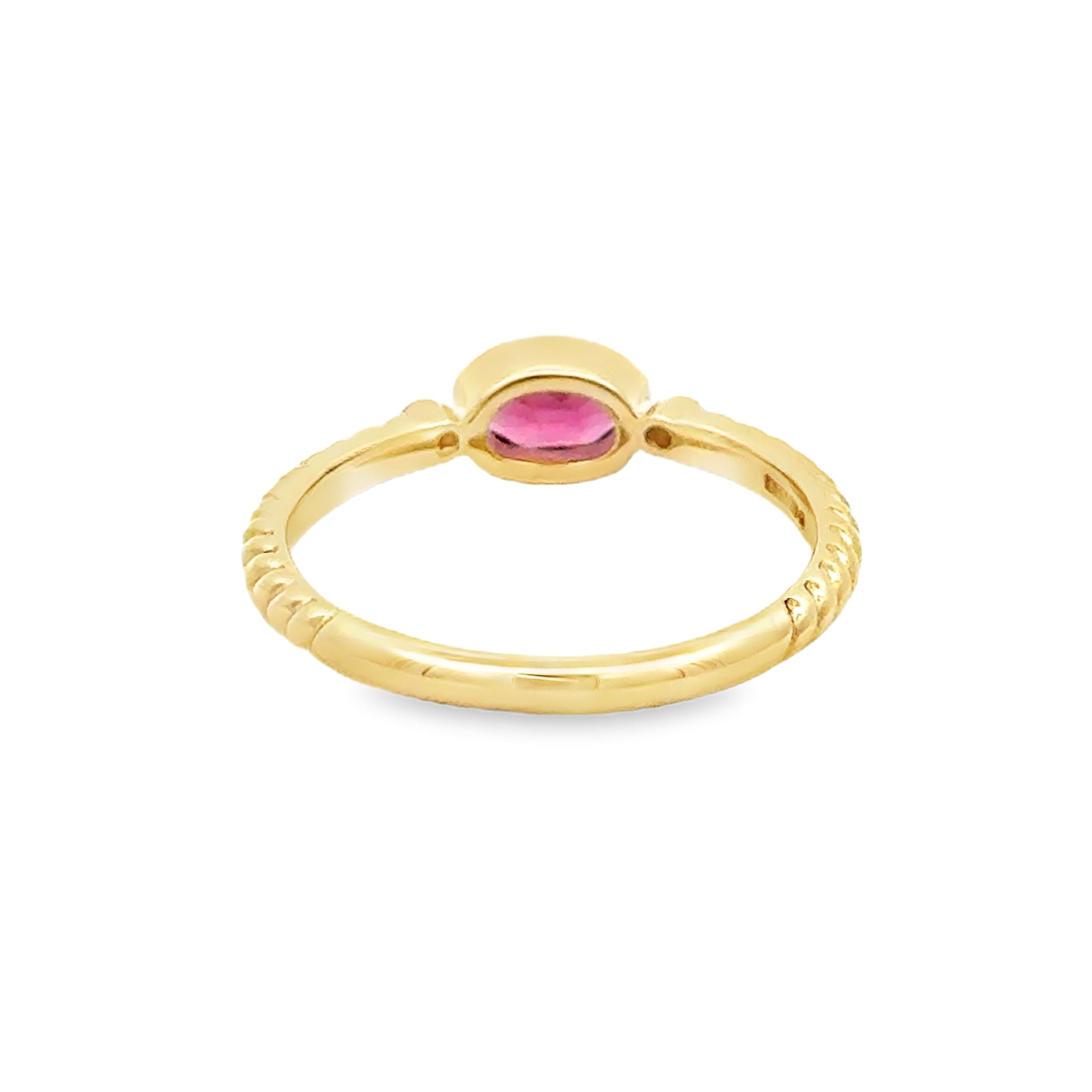 Pink Tourmaline & Diamond 9ct Gold
