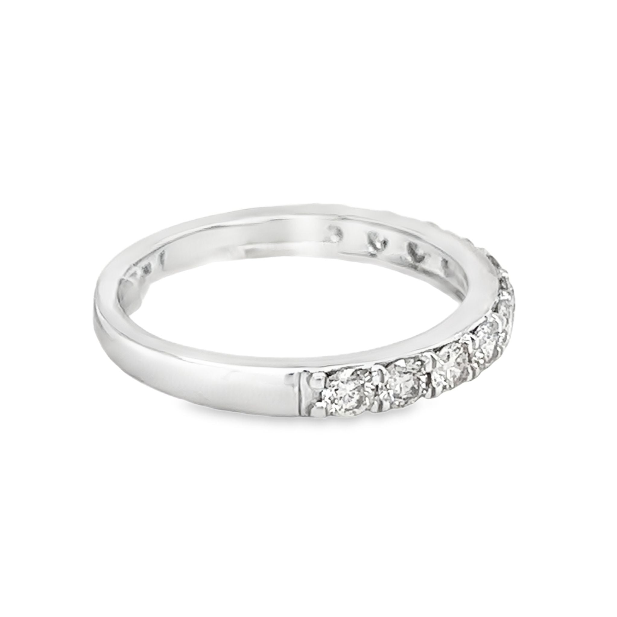 Diamond Eternity Ring 0.73ct Claw Set 9ct White Gold side