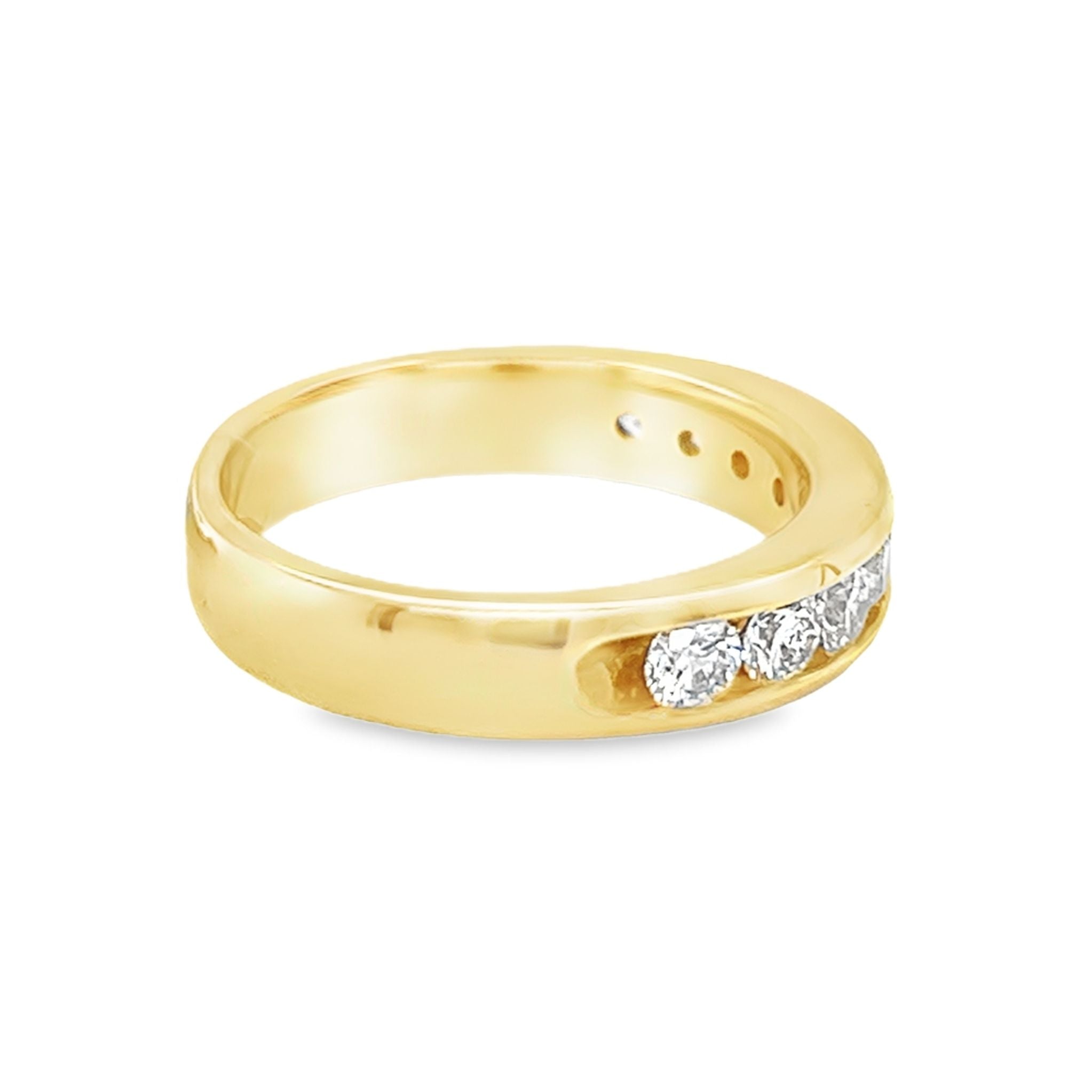 Diamond Eternity Ring 0.77ct Channel Set 18ct Gold side