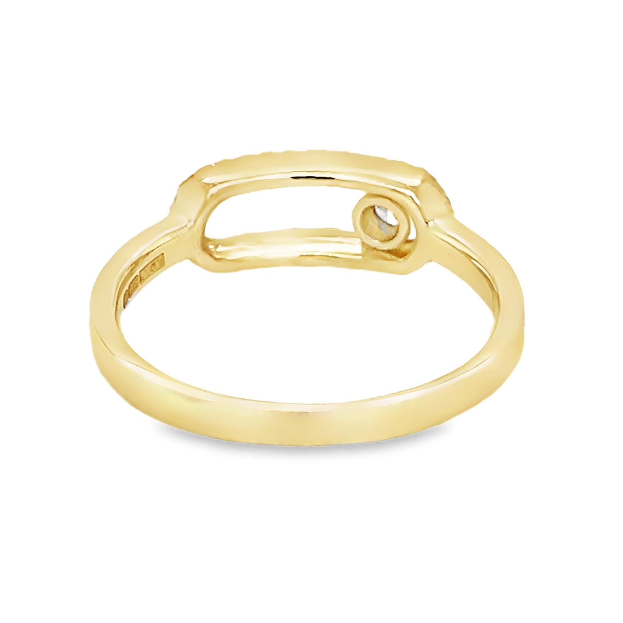 Diamond Ring with Moving Centre Diamond 9ct Gold rear