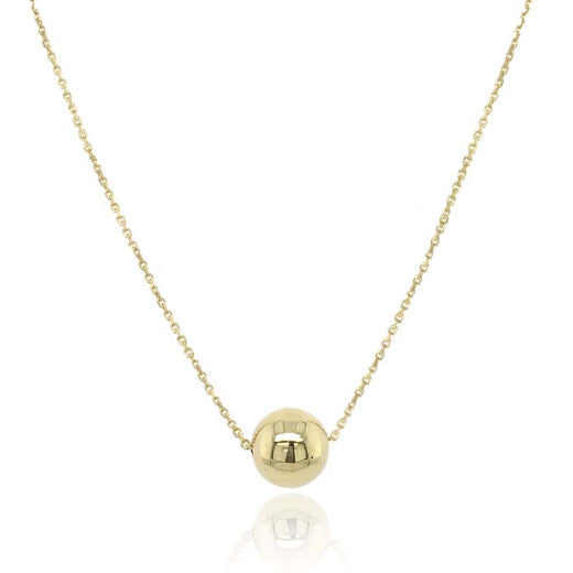 9ct Yellow Gold Ball & Chain Necklace