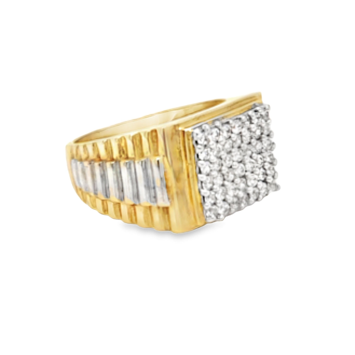 Cubic Zirconia Men's Signet Ring 9ct Gold