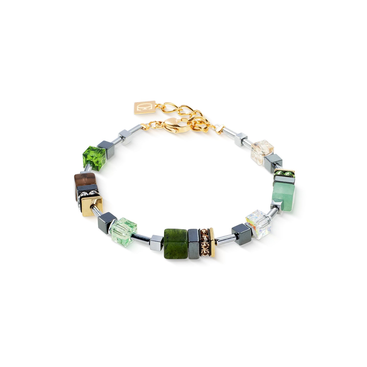 Coeur De Lion GeoCUBE® Precious Motion Bracelet Forest Light Gold
