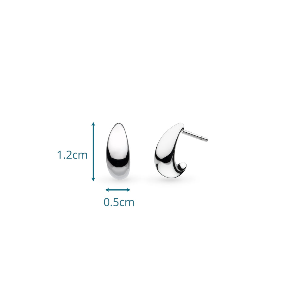 Kit Heath Coast Pebble Smooth Semi Hoop Earring measurements