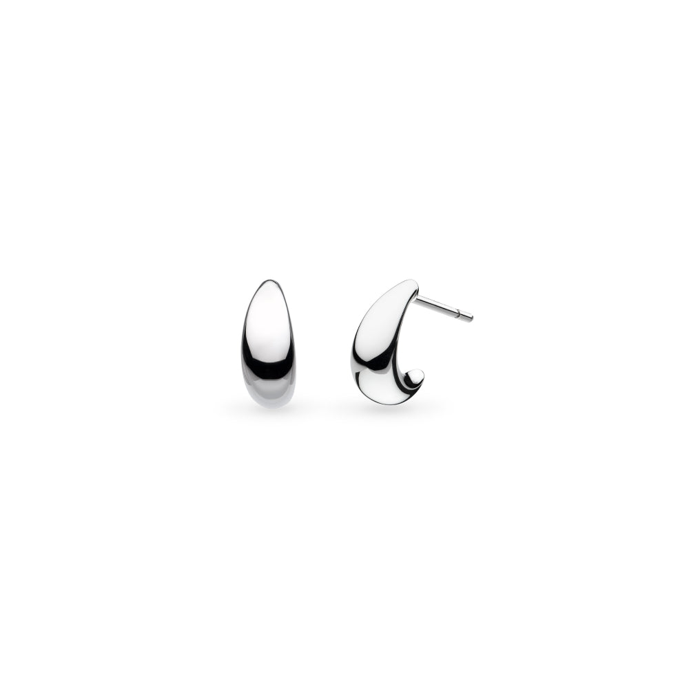 Kit Heath Coast Pebble Smooth Semi Hoop Earring