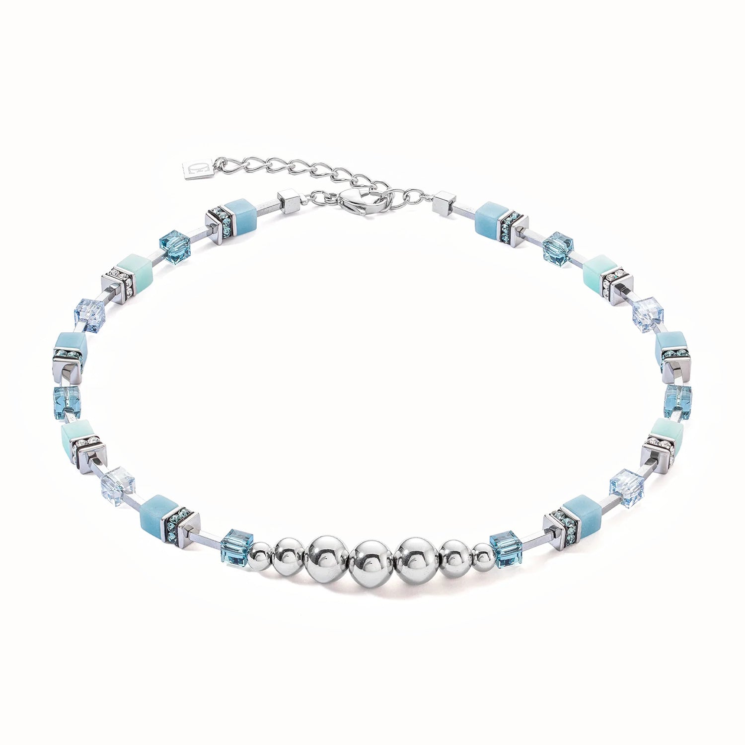 Coeur De Lion Necklace GeoCUBE® Fusion Spheres Ice Blue