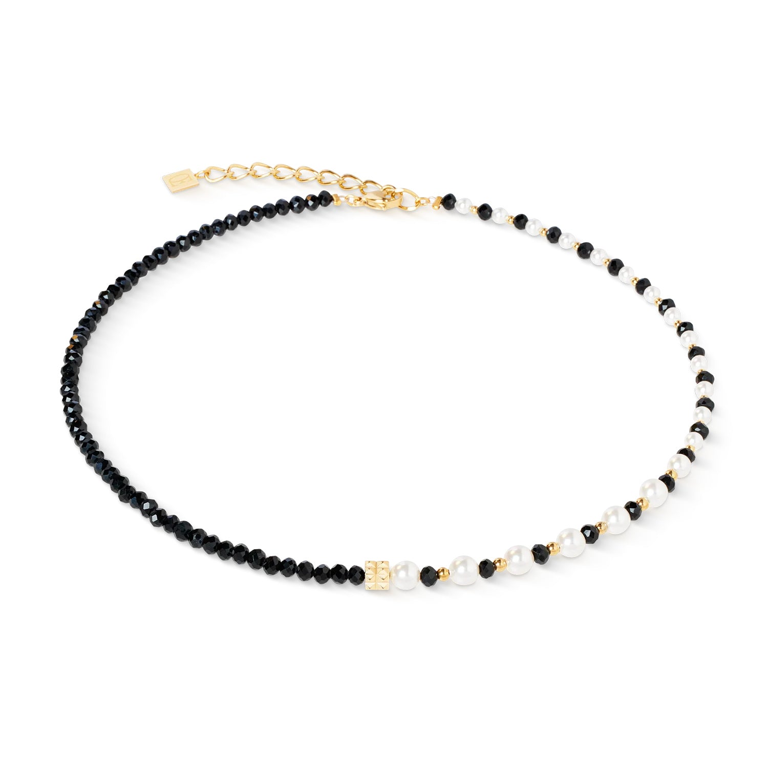 Coeur De Lion Trinity Spikes Necklace Gold-Black
