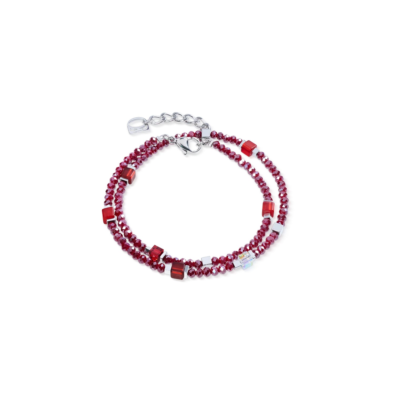 Coeur De Lion Joyful Colours Flex Bracelet Silver-Red