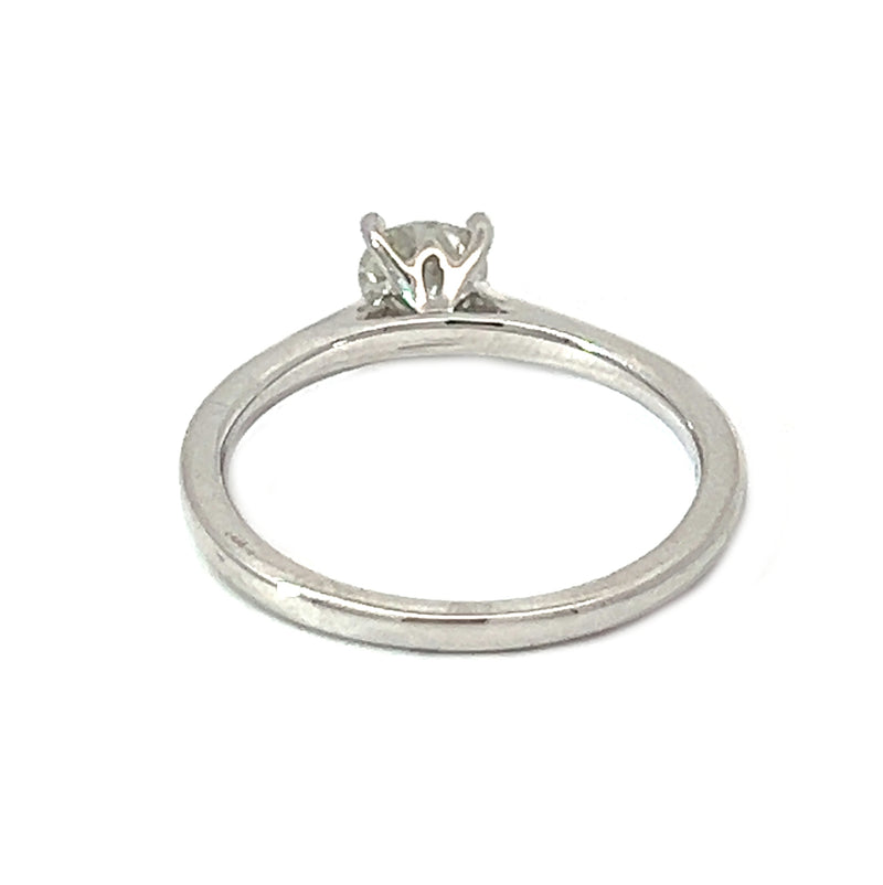 Platinum Solitaire Diamond Engagement Ring 0.50ct rear