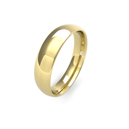 Traditional Court Men's Medium Weight Wedding Bands