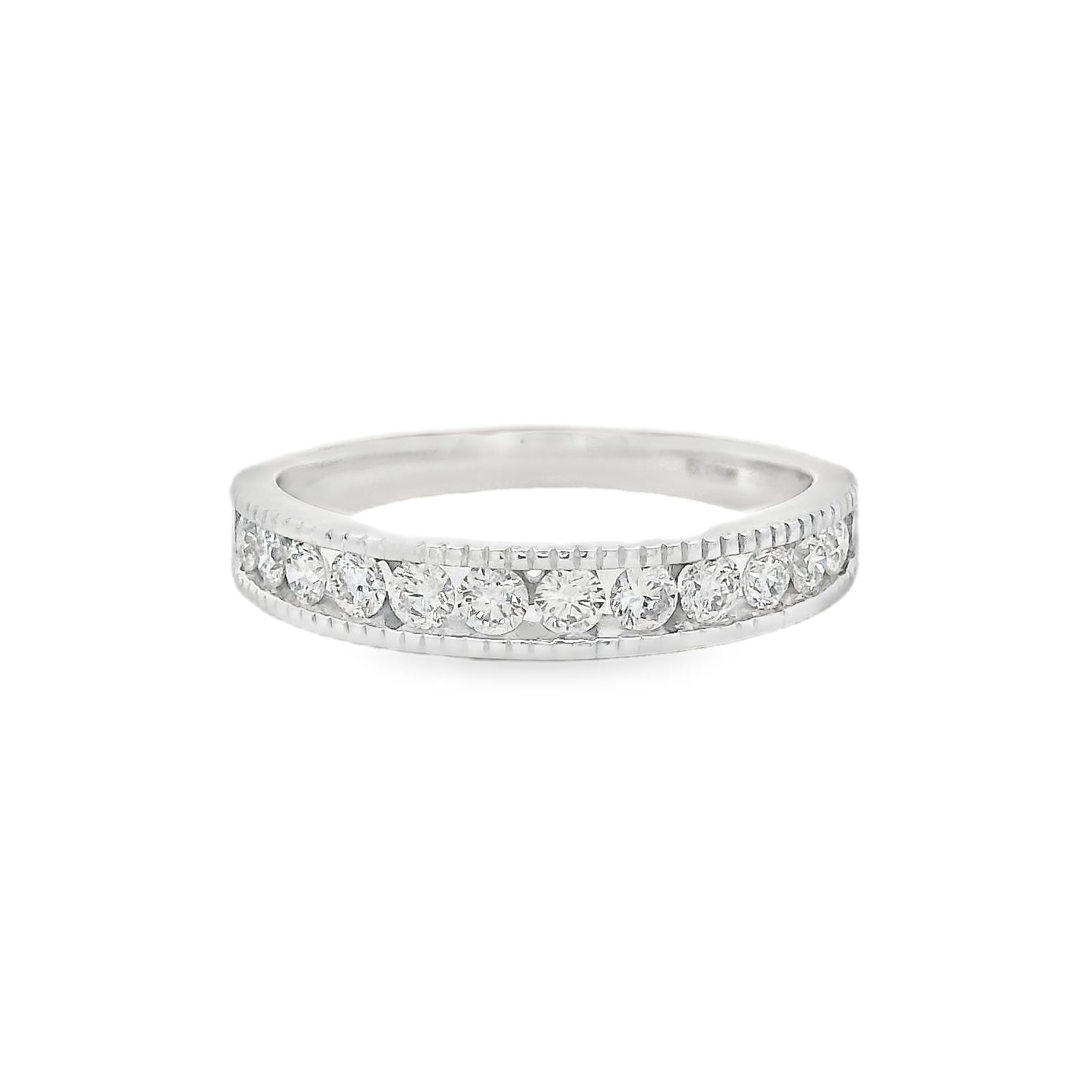 Diamond 14 Stone Diamond Eternity Ring 9ct White Gold