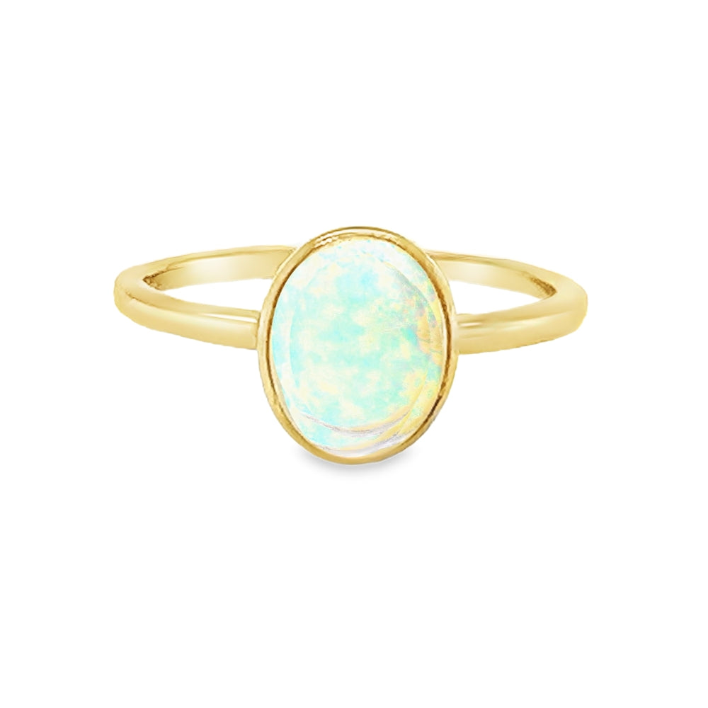 9ct Yellow Gold Opal Ring by Amore 6835YOP