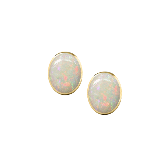 9ct Yellow Gold Opal Earrings by Amore 6836YOP