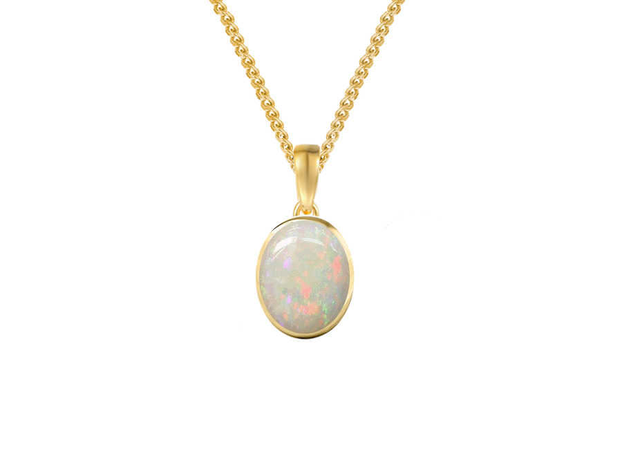 9ct Yellow Gold Opal Pendant by Amore 6837YOP