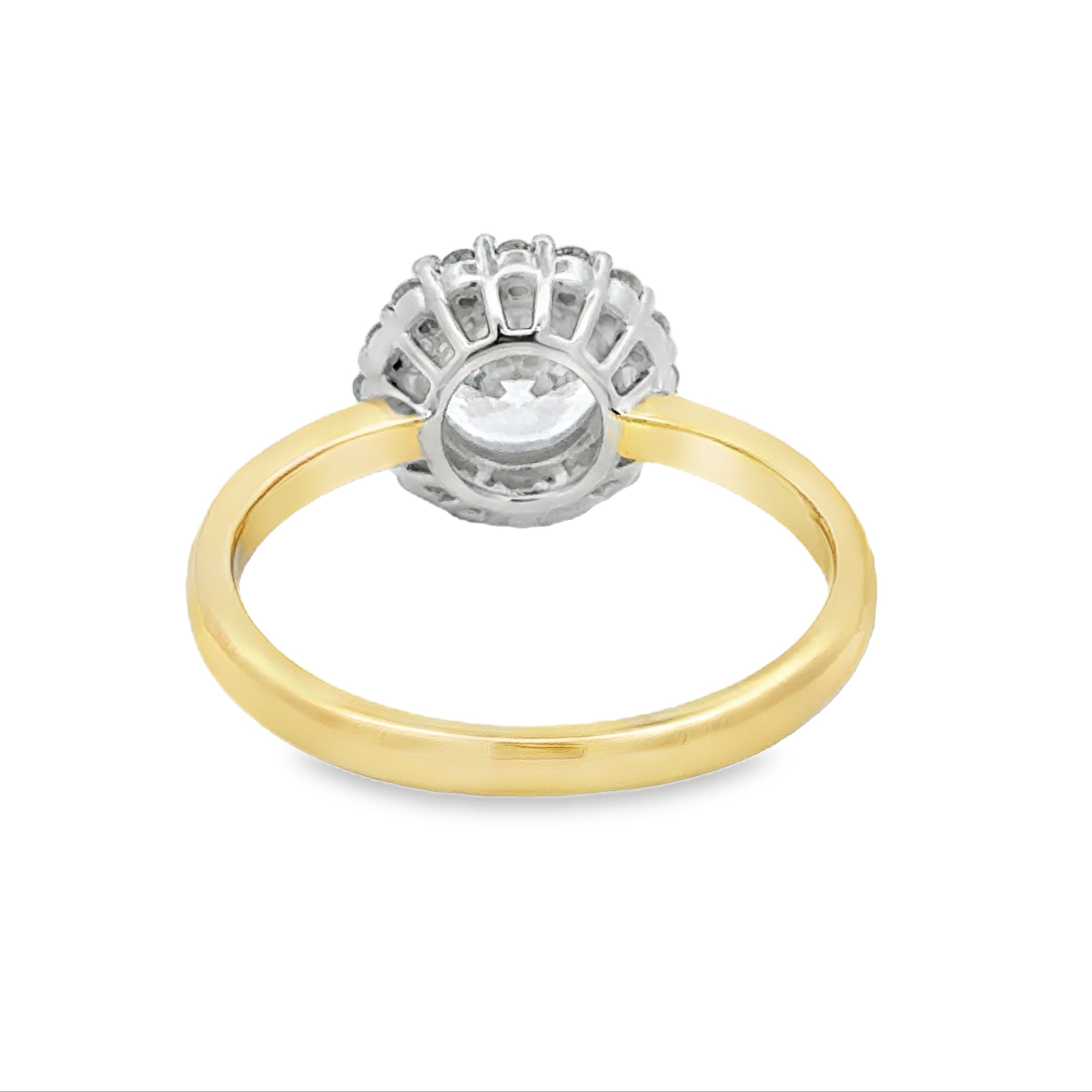 9ct Yellow Gold CZ Halo Ring by Amore
