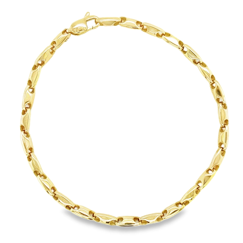 9ct Gold Nugget Link Bracelet