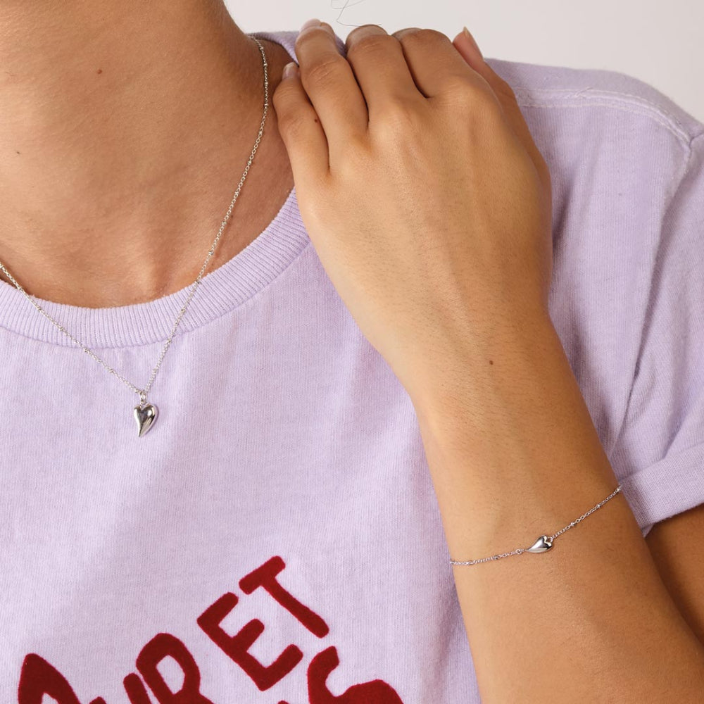 Kit Heath Desire Kiss Mini Heart Bracelet model