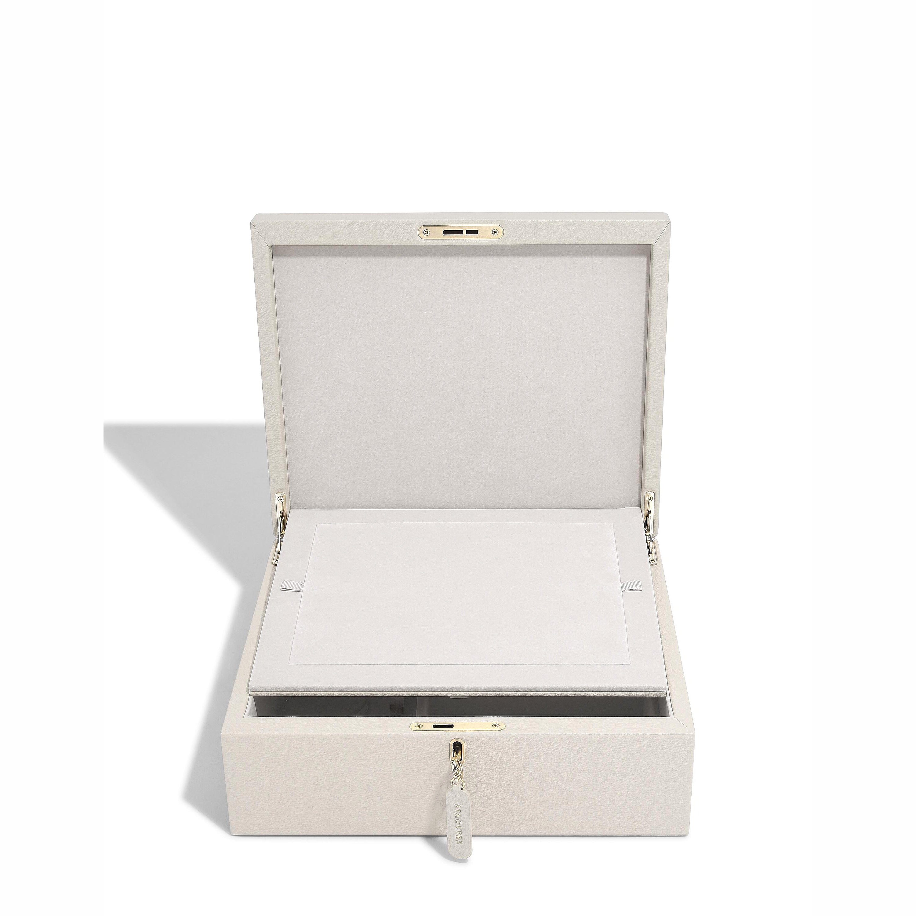 Stackers Memento Medium Jewellery Box - Oatmeal 2