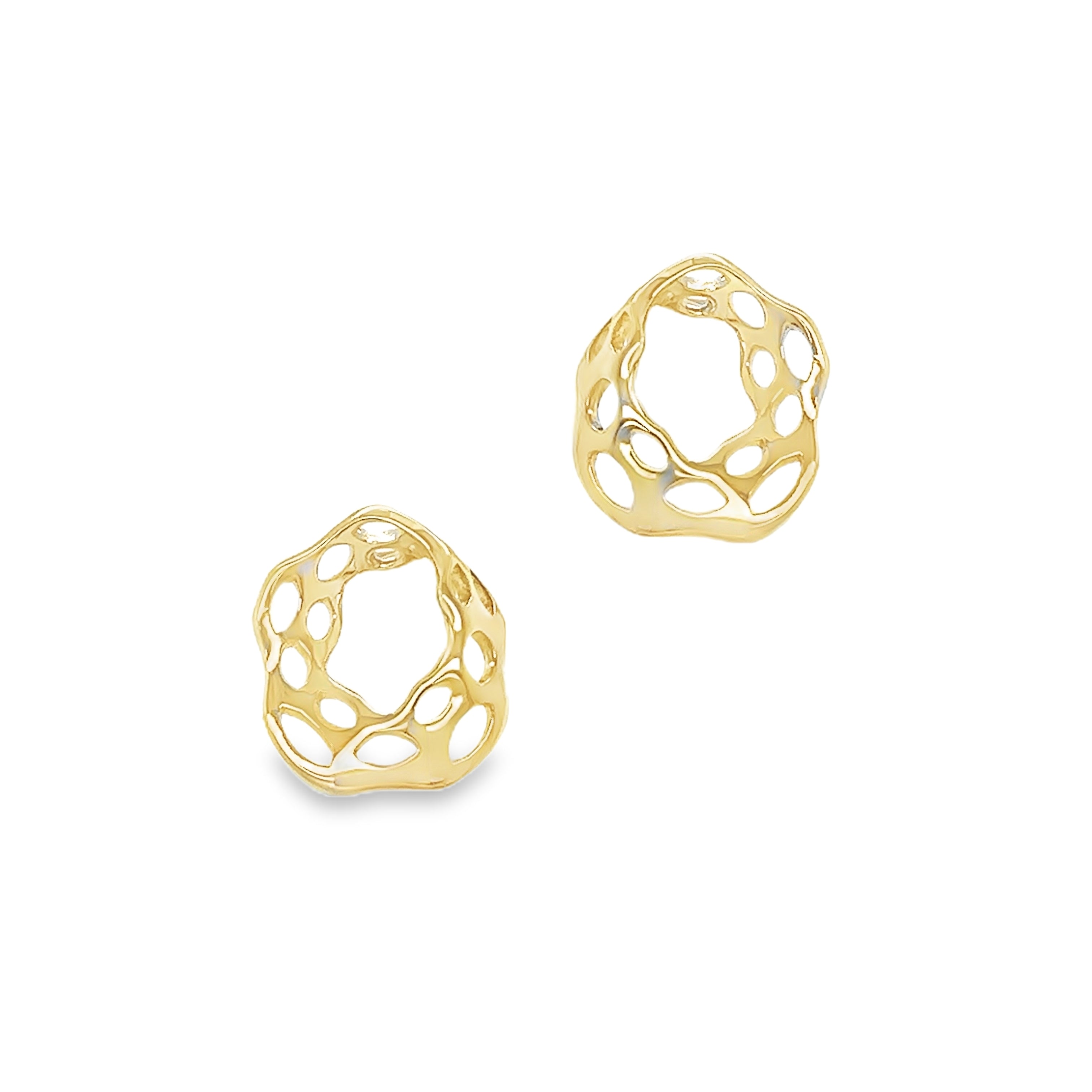 9ct Yellow Gold Weave Earrings by Amore 7882Y