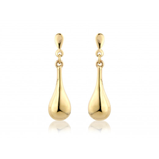 9ct Yellow Gold Tear Drop Earrings