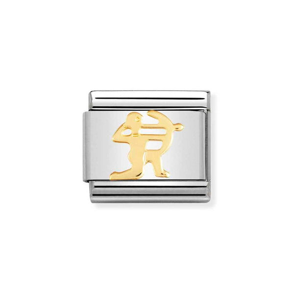 Nomination Classic Link Sagittarius Charm in Yellow Gold