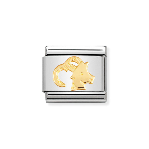 Nomination Classic Link Capricorn Charm in Yellow Gold