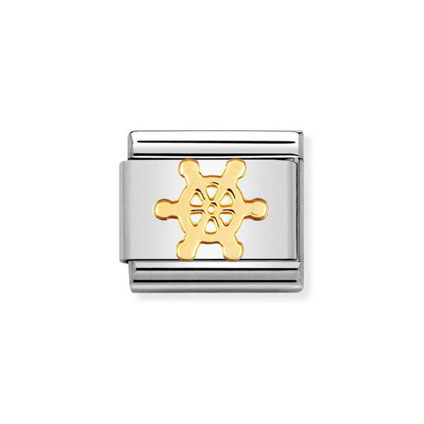 Nomination Classic Link Boat Wheel Charm in Gold