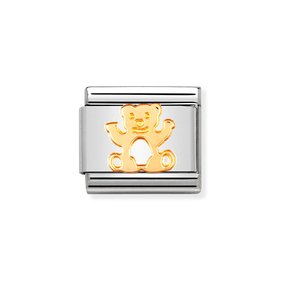 Nomination Classic Link Teddy Bear Charm in Gold