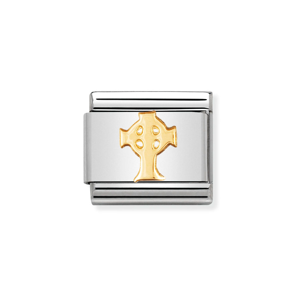 Nomination Classic Link Celtic Cross Charm in Gold