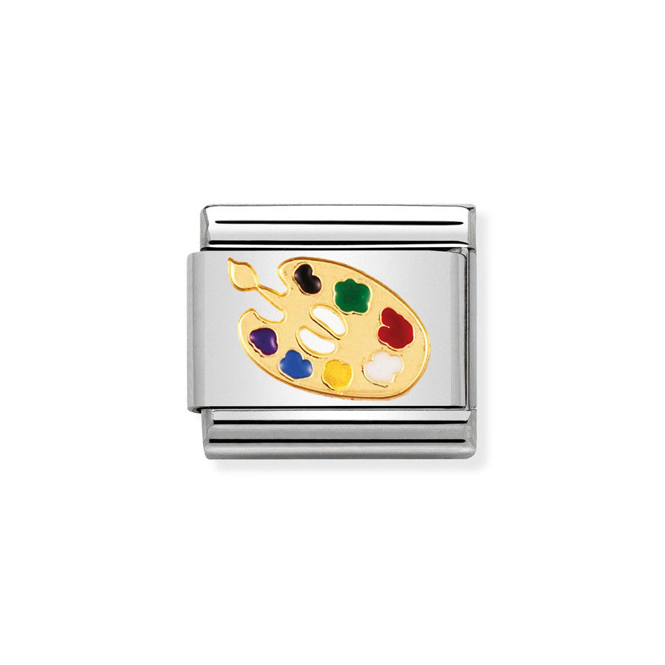 Nomination Classic Link Artists Palette Charm in Gold