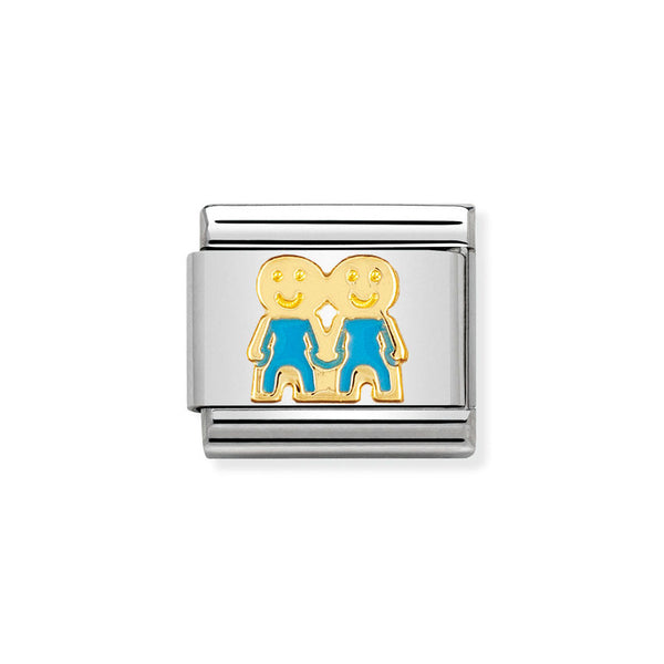 Nomination Classic Link Brothers Charm in Gold