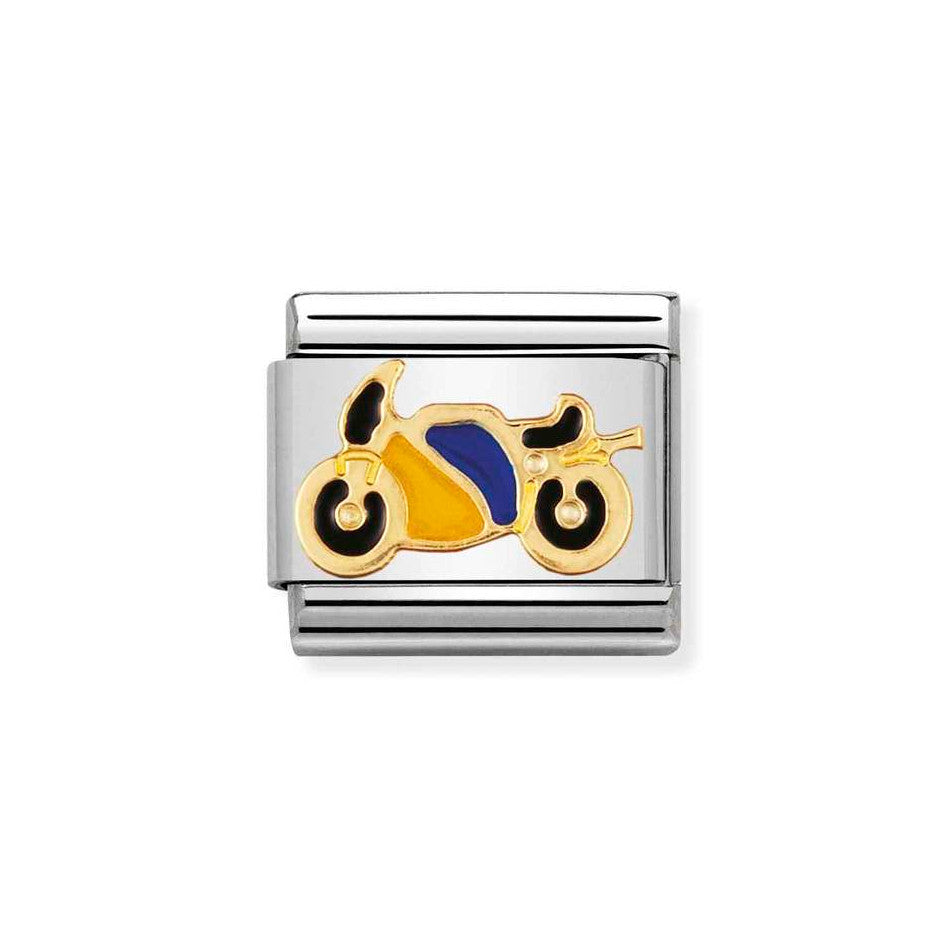 Nomination Classic Link Motorcycle Charm in Gold